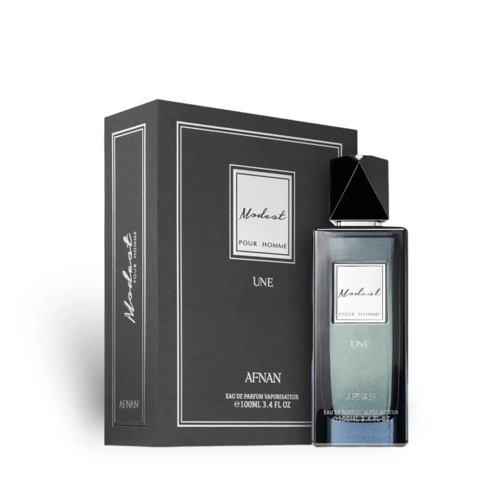 Afnan Modest Une 100ml bottle and box