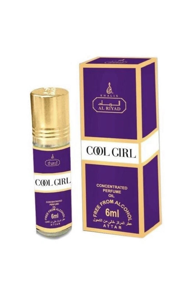 Al Riyad Cool Girl 6ml perfume oil bottle and box
