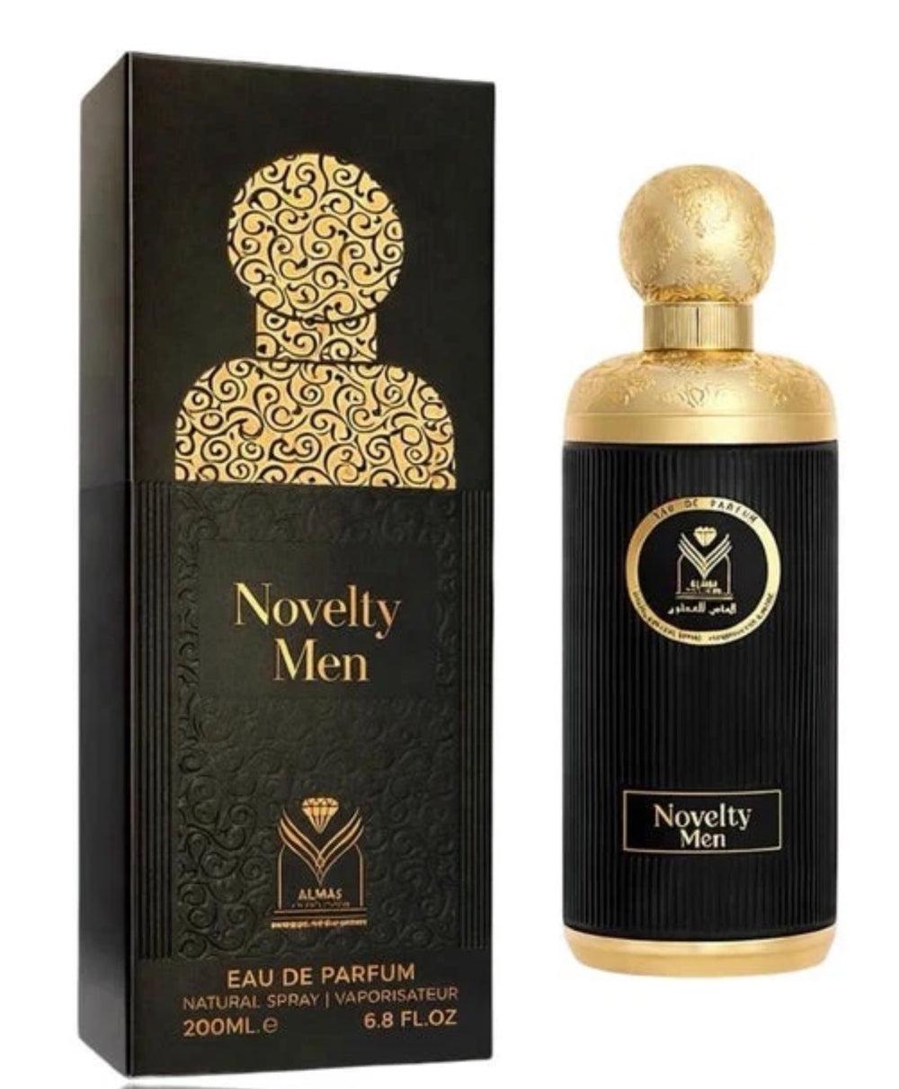 Almas Novelty Men original perfume bottle and packaging