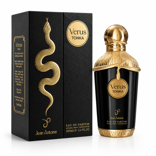 Almas Verous Tonka original bottle and packaging