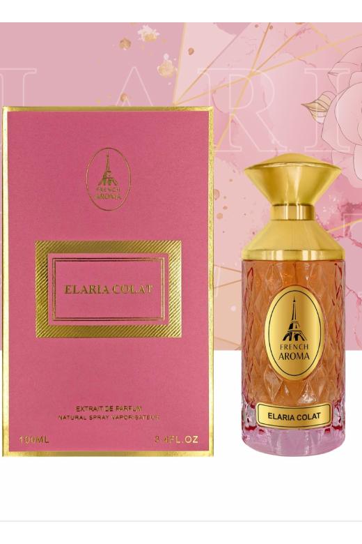 French Aroma Elaria Colat 100ml original PDF photograph bottle and box