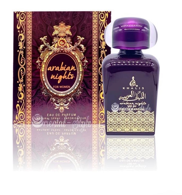Khalis Arabian Nights for Women 100ml bottle and box