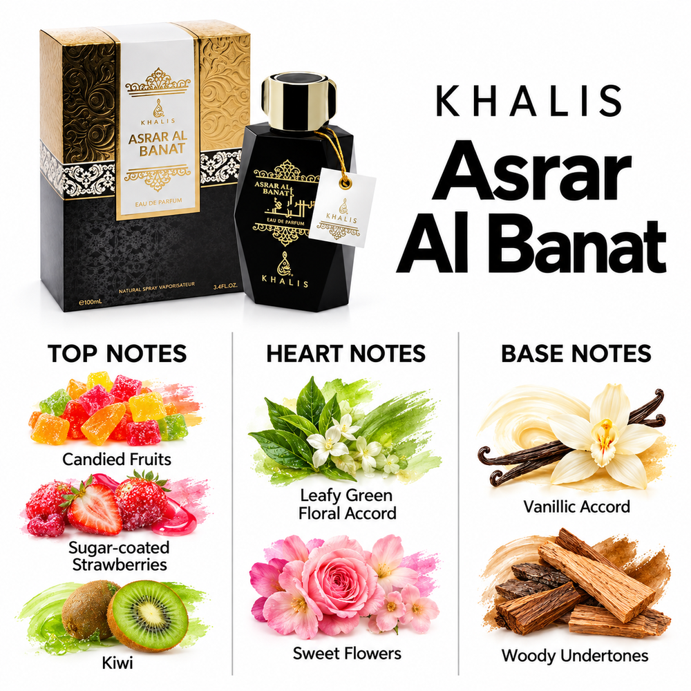Khalis Asrar Al Banat — top, heart and base fragrance notes
