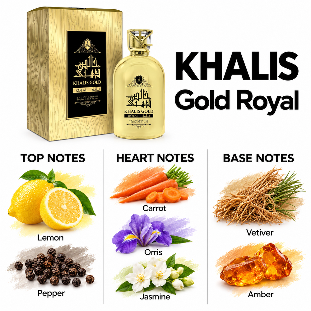 Khalis Gold Royal — top, heart and base fragrance notes