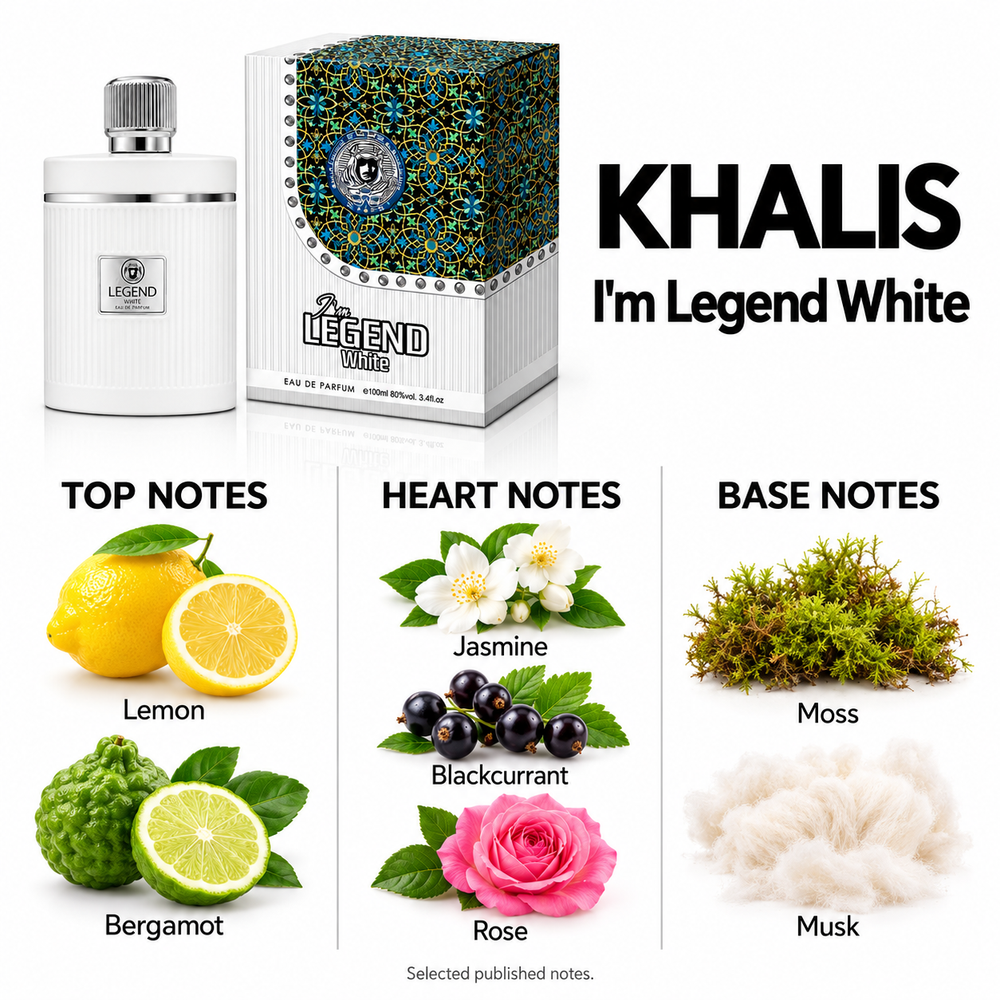 Khalis I'm Legend White fragrance notes