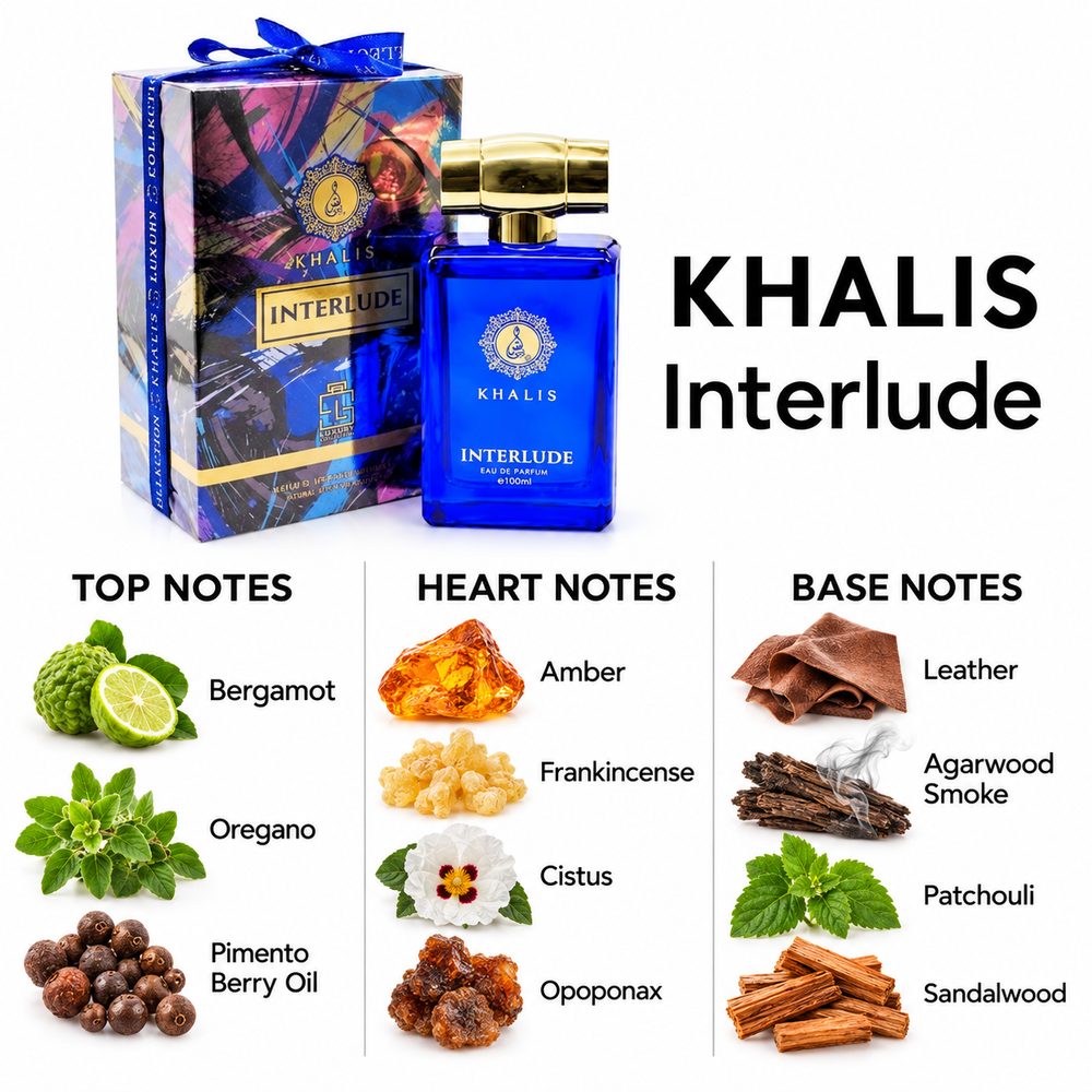 Khalis Interlude — top, heart and base fragrance notes