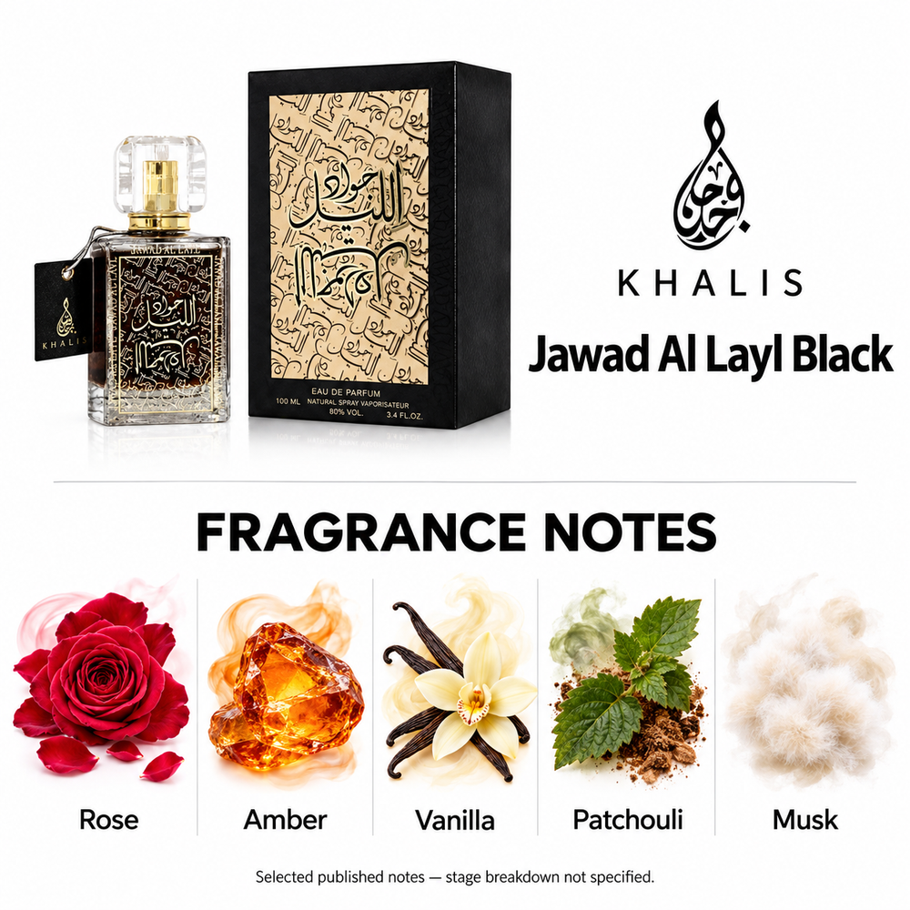 Khalis Jawad Al Layl Black fragrance notes