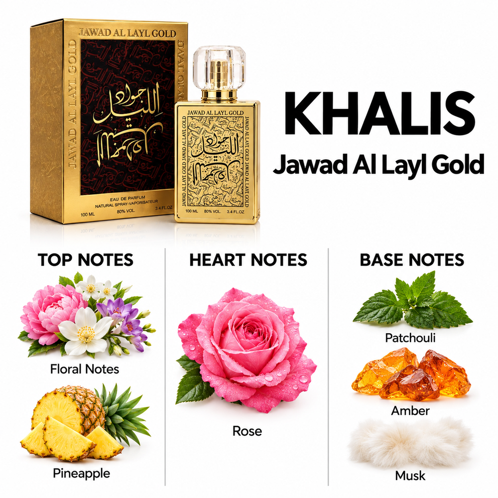 Khalis Jawad Al Layl Gold fragrance notes