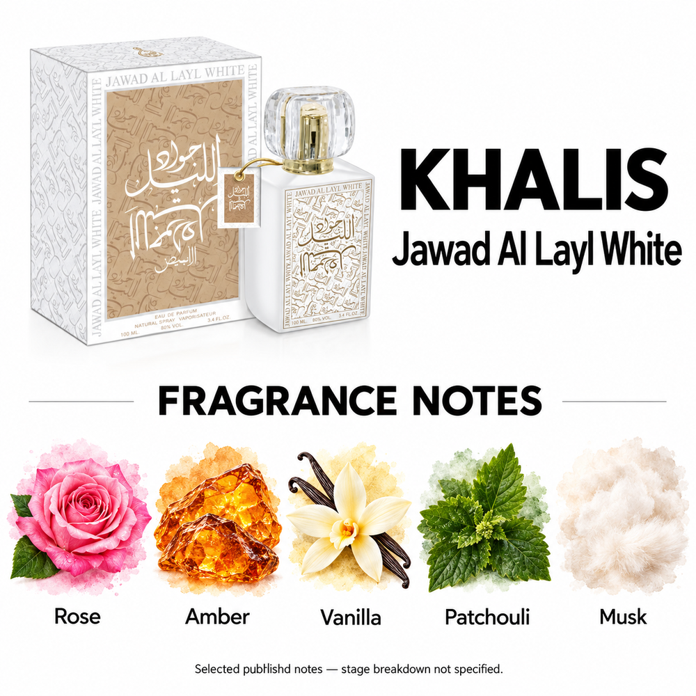 Khalis Jawad Al Layl White fragrance notes