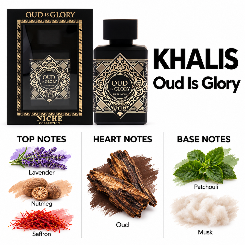 Khalis Oud Is Glory — top, heart and base fragrance notes
