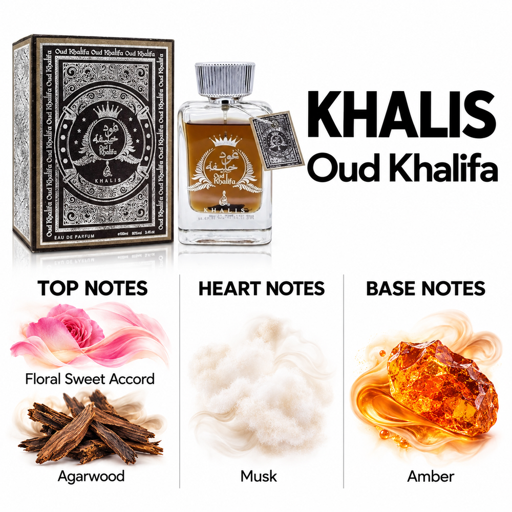 Khalis Oud Khalifa — top, heart and base fragrance notes