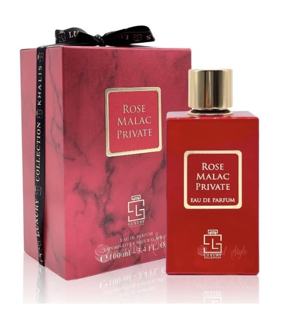 Rose Malac Private bottle and matching box