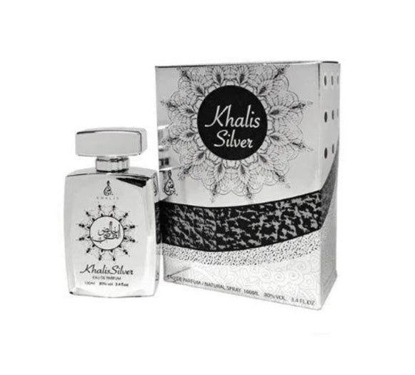Khalis Silver Montale 100ml bottle and packaging