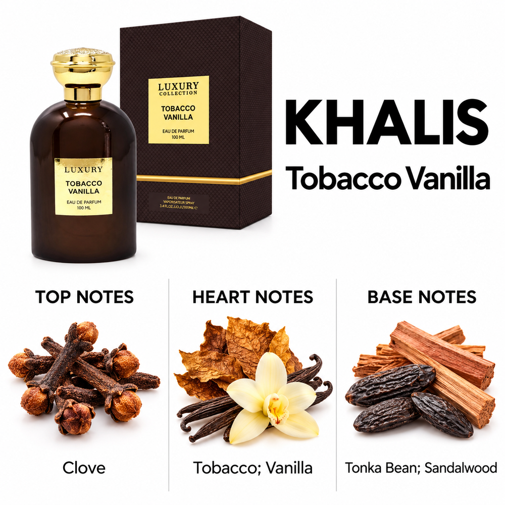 Khalis Tobacco Vanilla fragrance notes