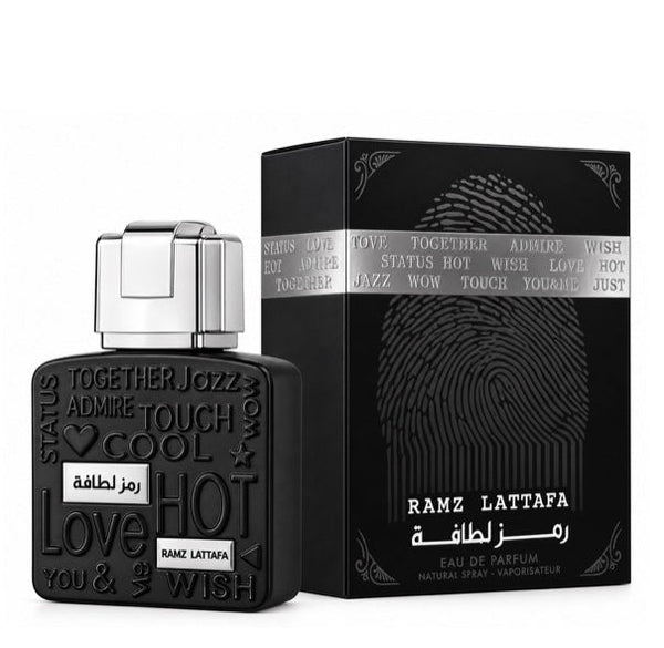 Lattafa Ramz Silver original bottle and packaging
