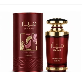 Lattafa Mayar Cherry Intense original bottle and packaging