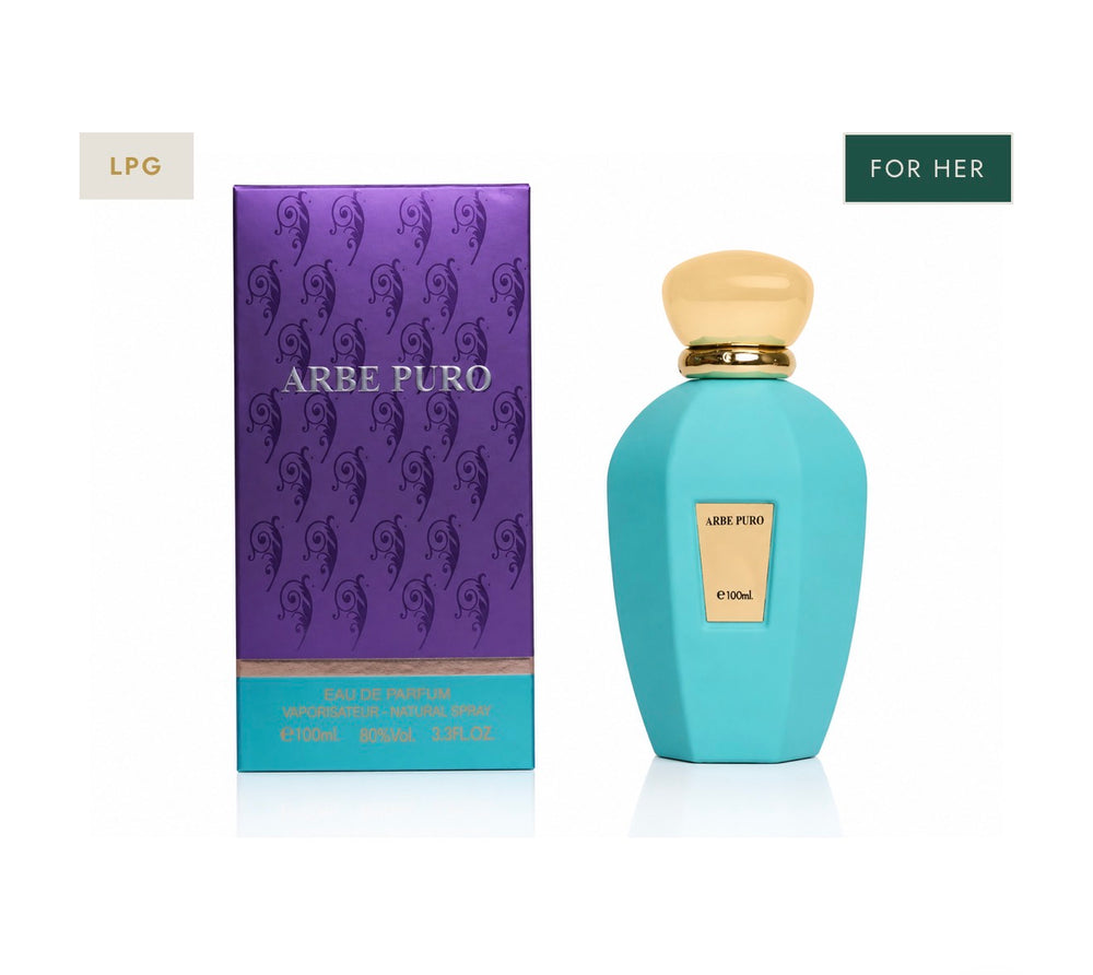 LPG Arbe Puro bottle and packaging