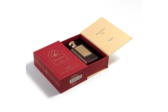 Journey of Oud – Roja bottle and packaging