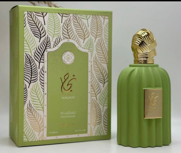 LPG Najah Pistachio original bottle and packaging
