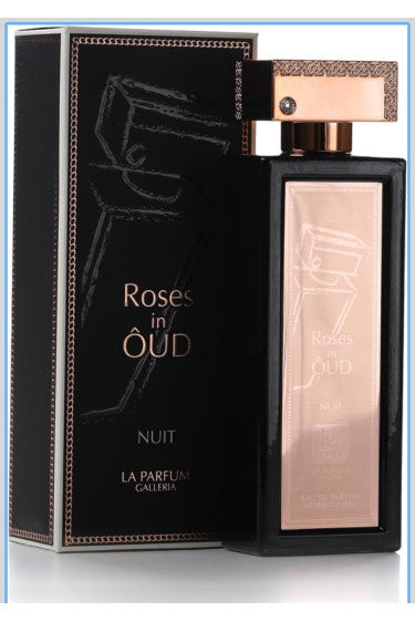 Roses in Oud Nuit bottle and box