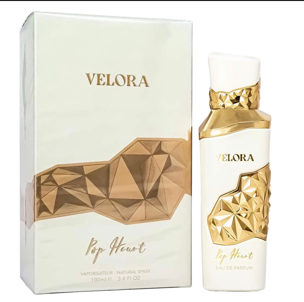 LPG Velora Pop Heart original bottle and packaging