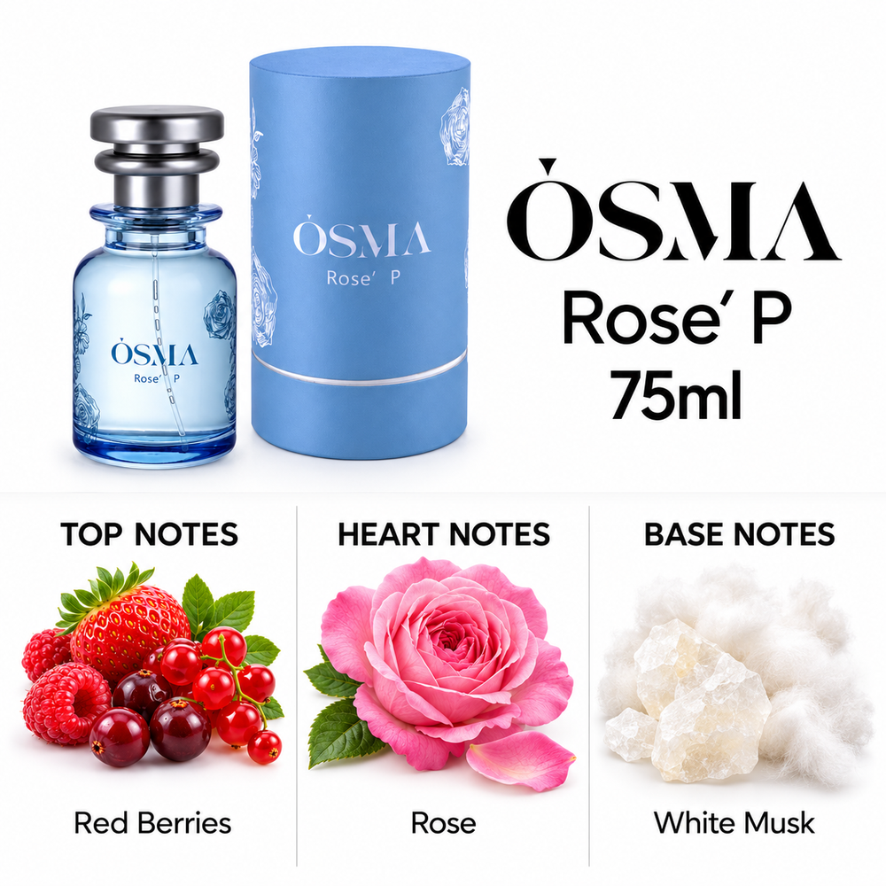 OSMA Rose P – 75ml — top, heart and base fragrance notes