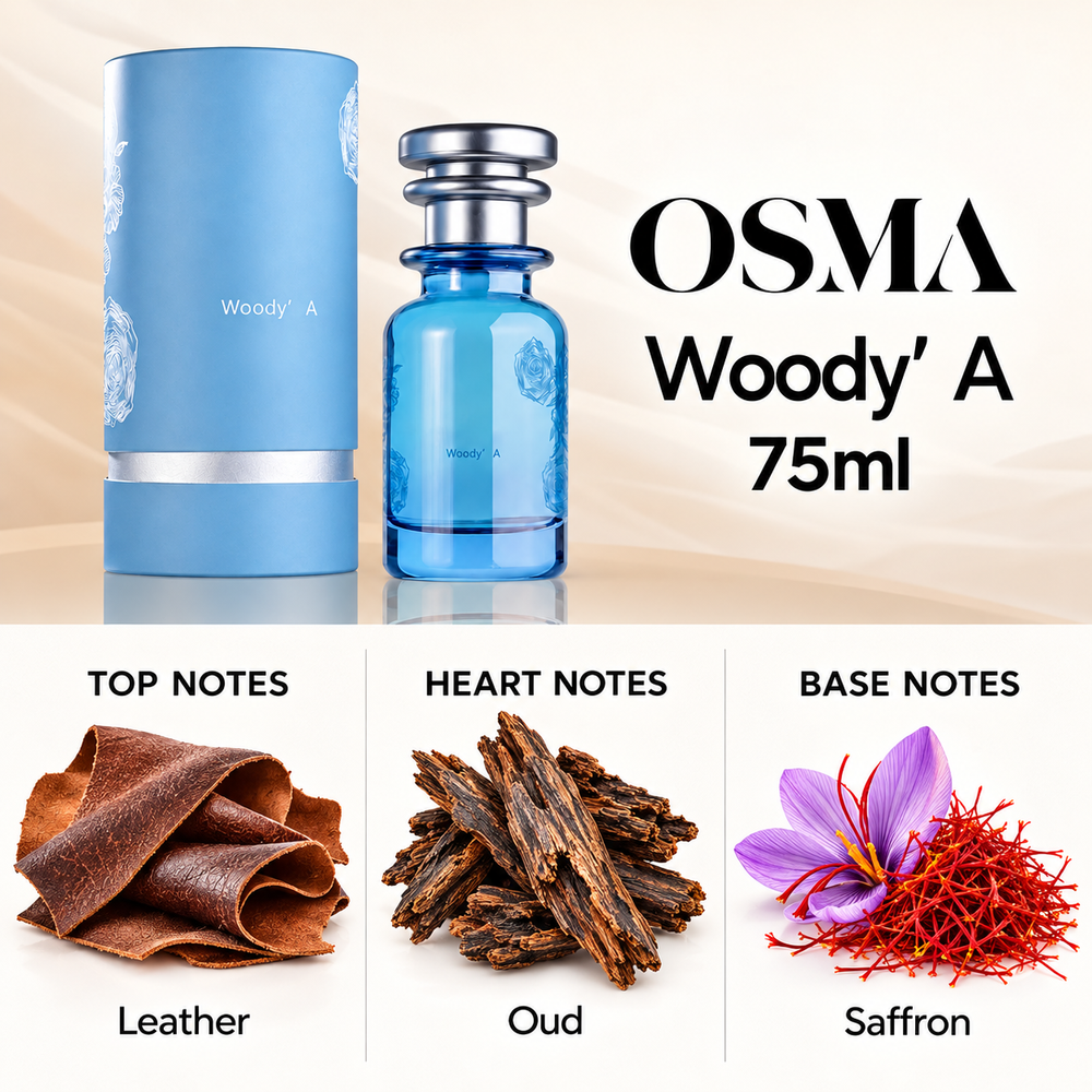 OSMA Woody A – 75ml — top, heart and base fragrance notes