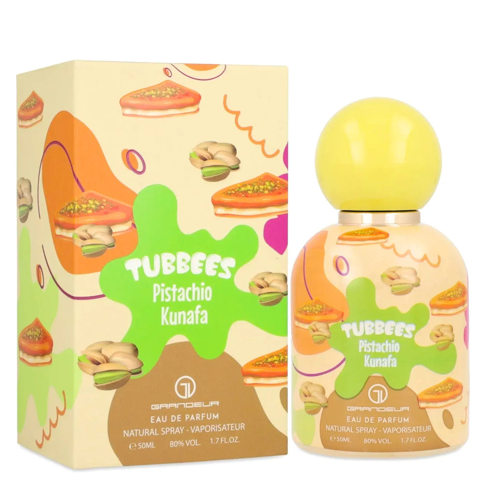 Tubbees Pistachio Kunafa bottle and matching packaging