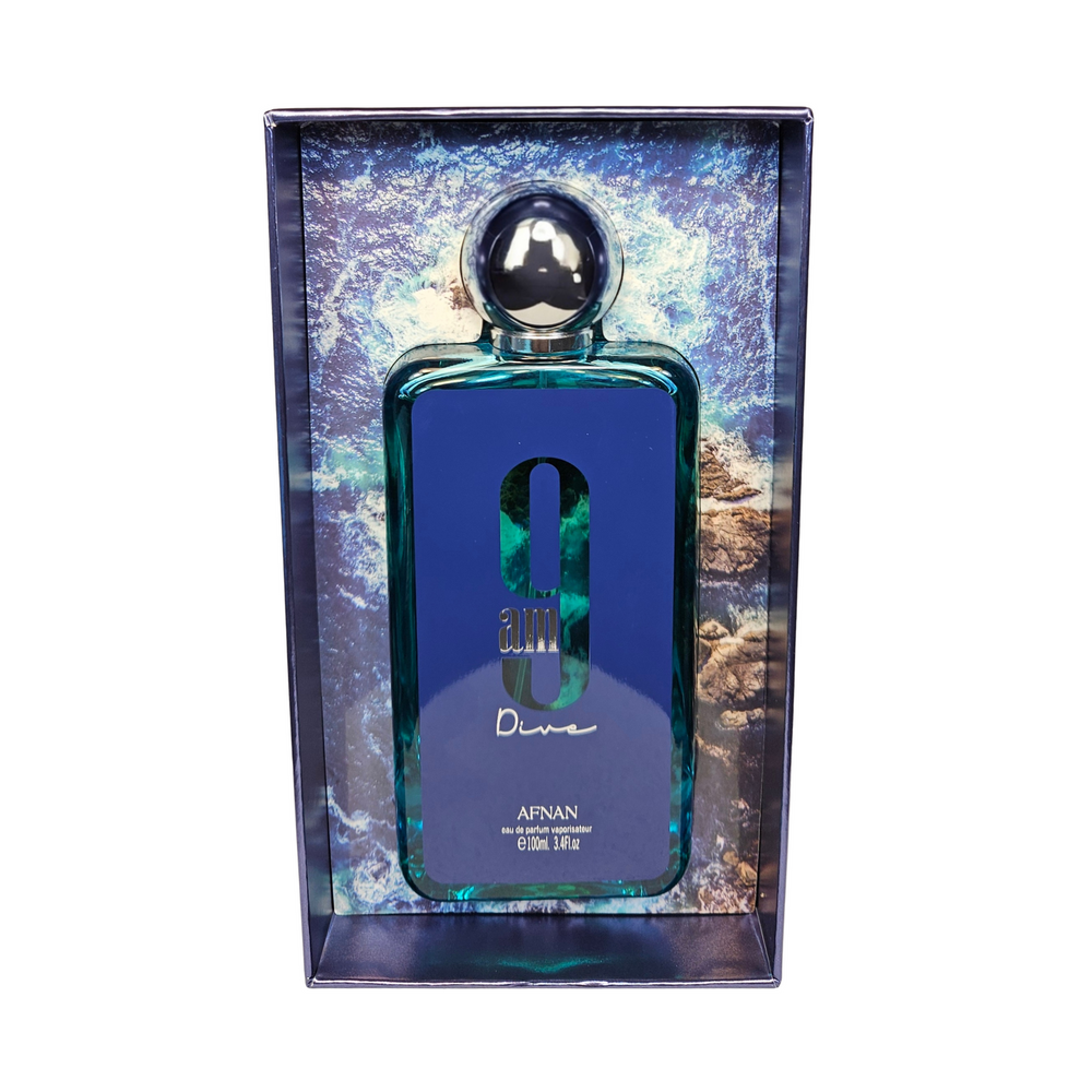 Afnan 9 AM Dive original bottle and packaging