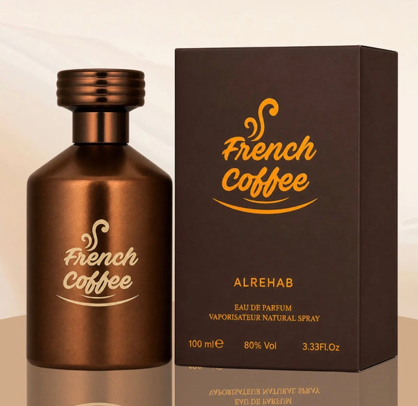 Al Rehab French Coffee 100ml eau de parfum bottle and box
