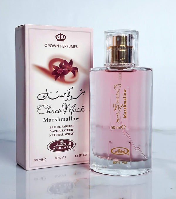 Al Rehab Choco Musk Pistachio 50ml bottle and box