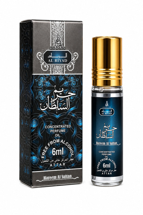 Al Riyad Hareem Al Sultan 6ml perfume oil bottle and box
