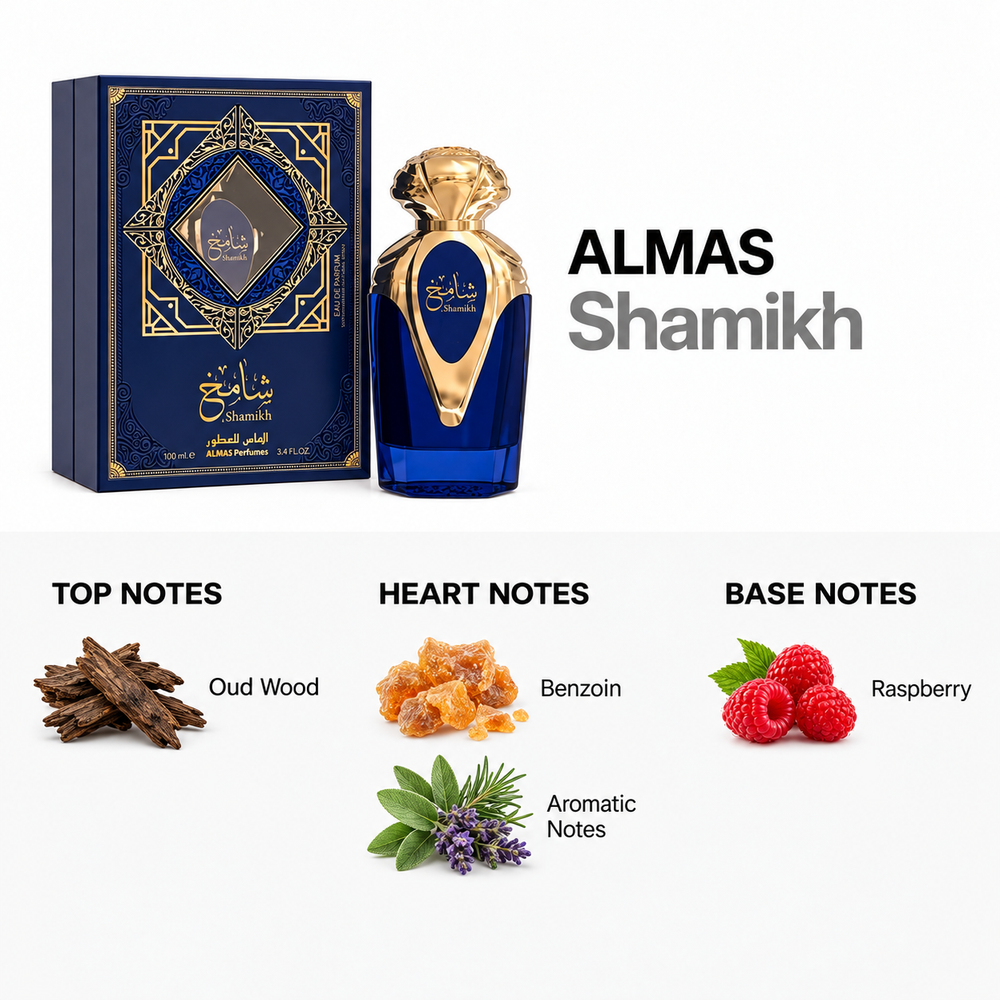 Shamikh 100ml — top, heart and base fragrance notes