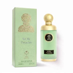 Almas Wow Pistachio original perfume bottle and packaging