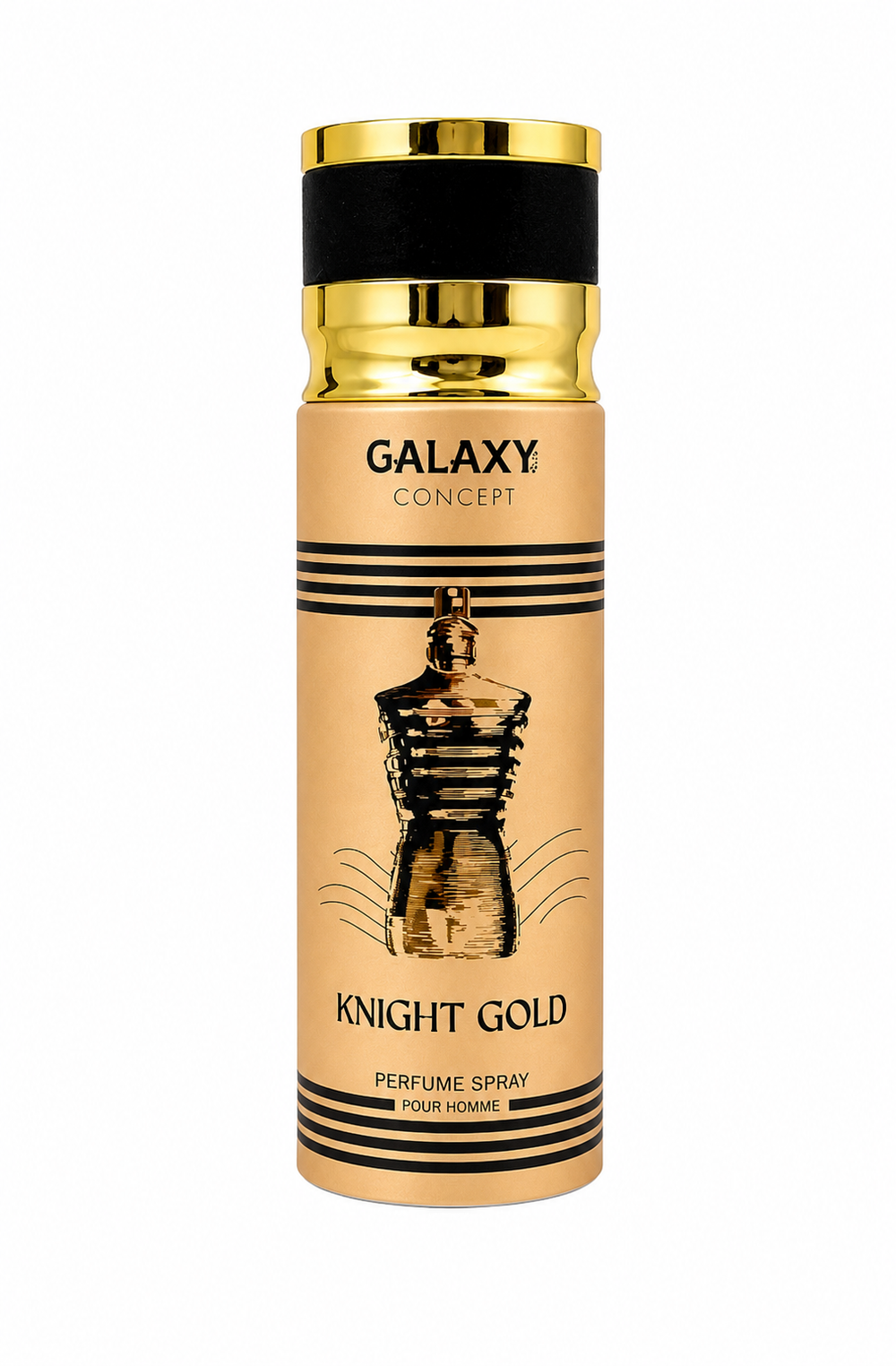 Galaxy Plus Concept Knight Gold 200ml perfume spray bottle