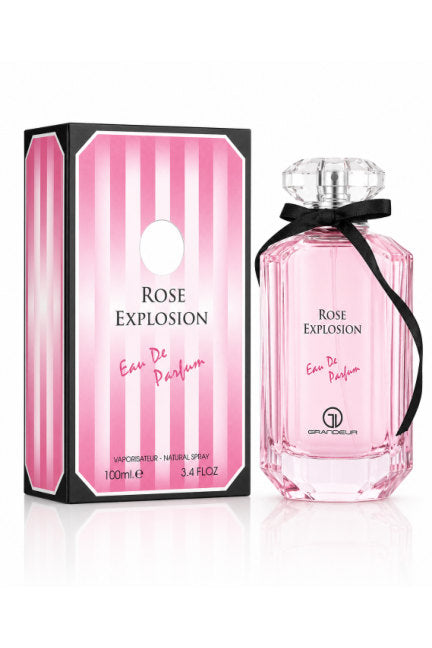 Grandeur rose explosion 100 bottle and packaging