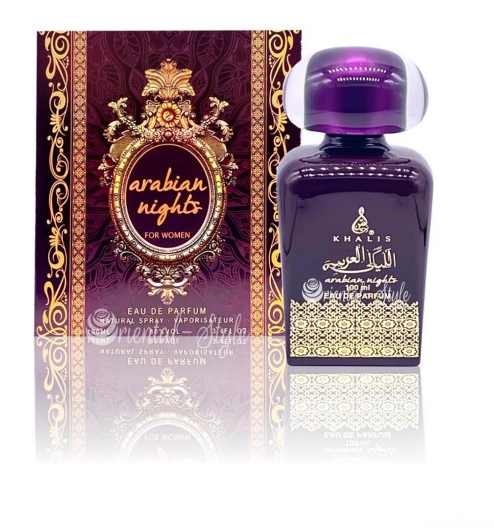 Khalis Arabian Nights for Women 100ml bottle and box