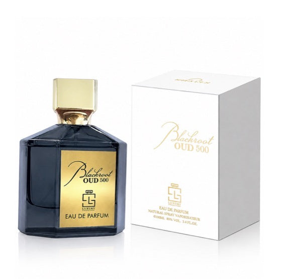 blackroot oud 500 perfume bottle and packaging