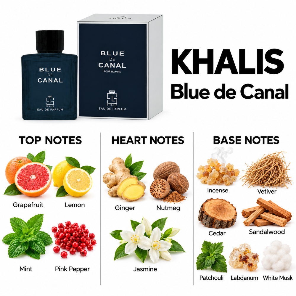 Khalis Blue de Canal fragrance notes
