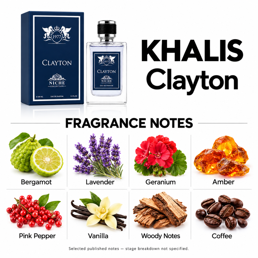 Khalis Clayton fragrance notes