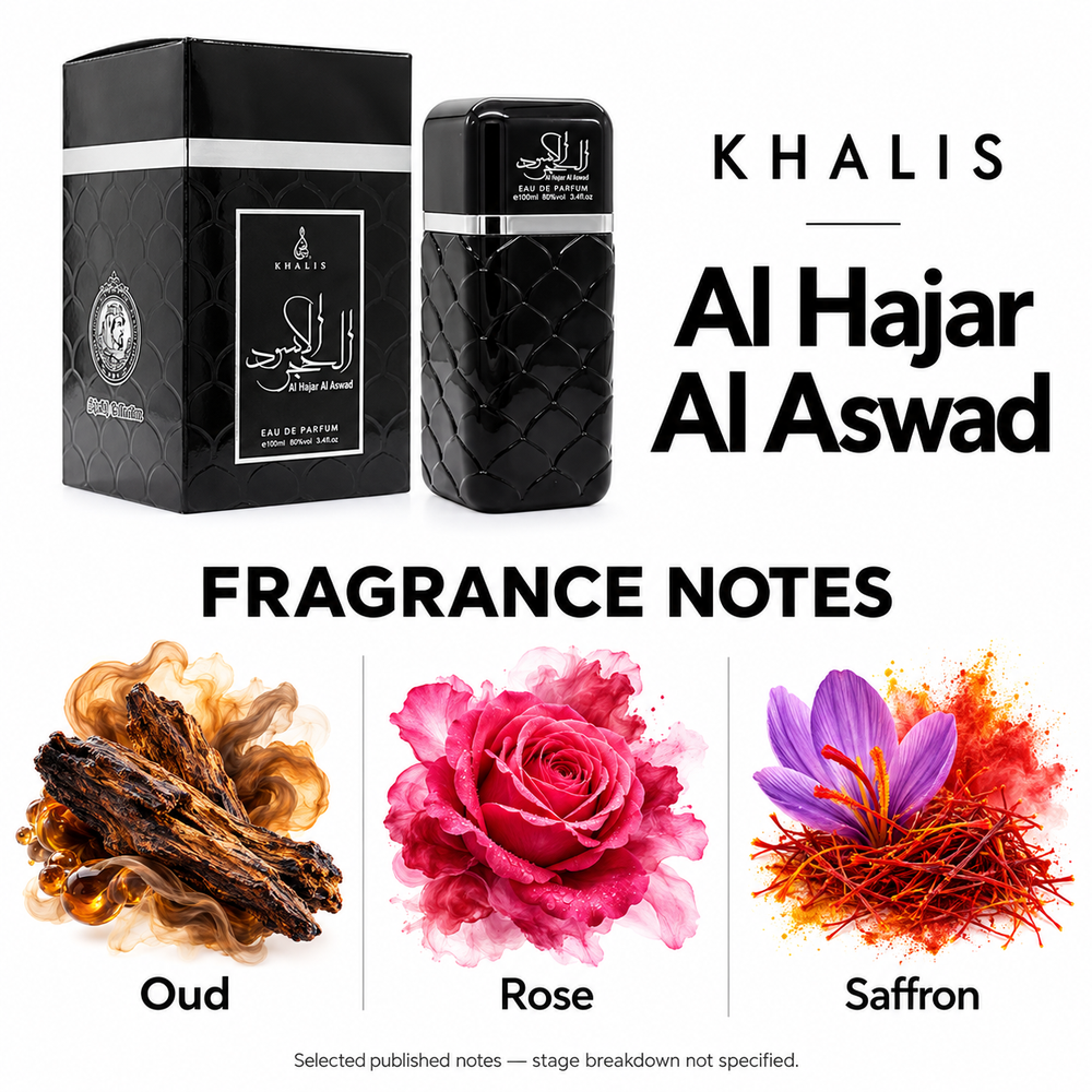 Khalis Al Hajar Al Aswad fragrance notes