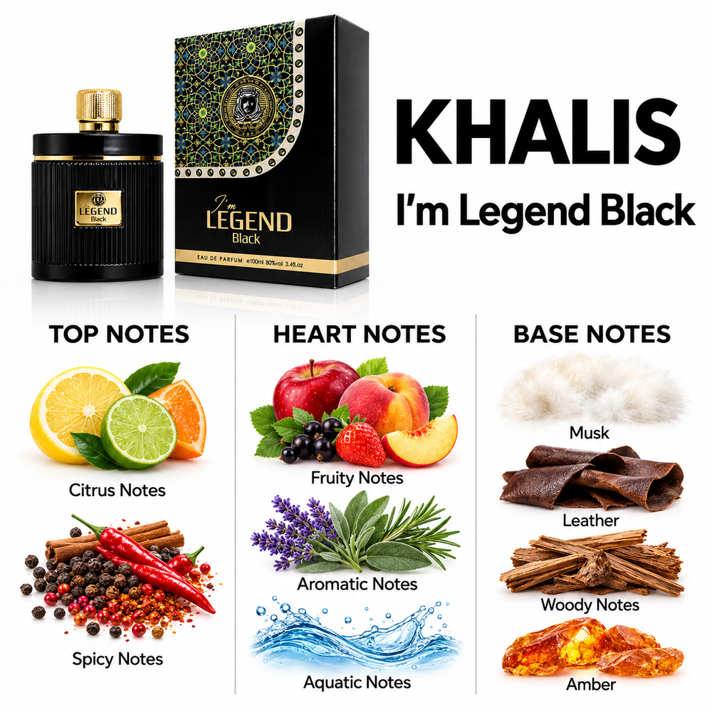 Khalis I'm Legend Black fragrance notes