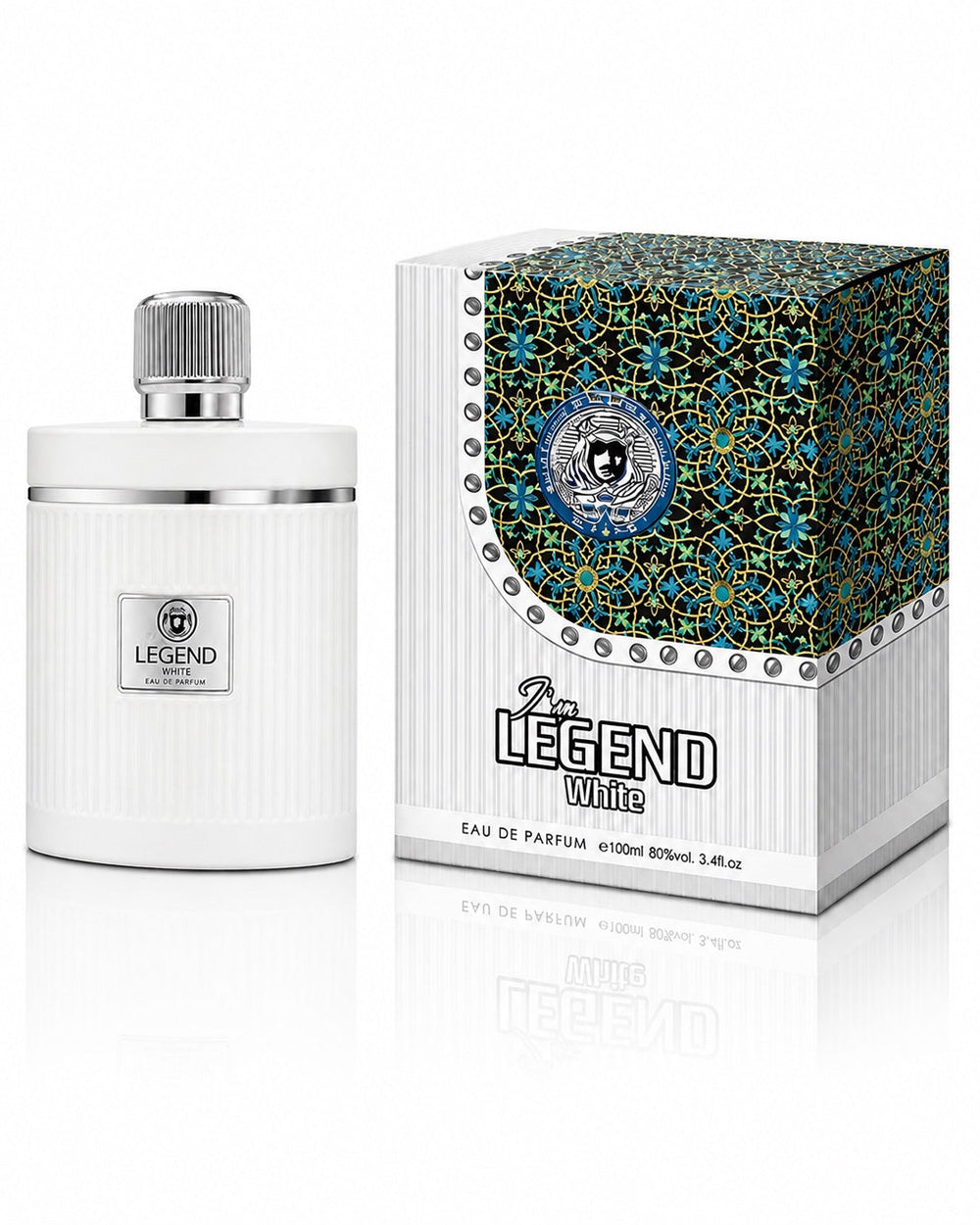Khalis I M Legend White bottle and matching box