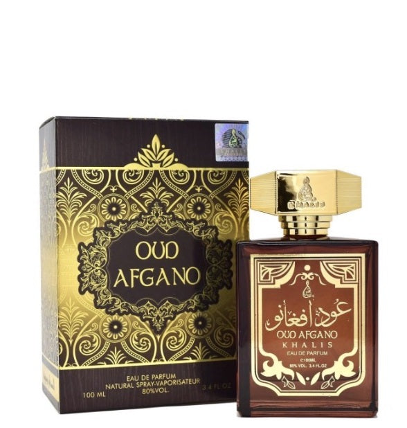 Khalis Oud Afgano 100ml bottle and packaging