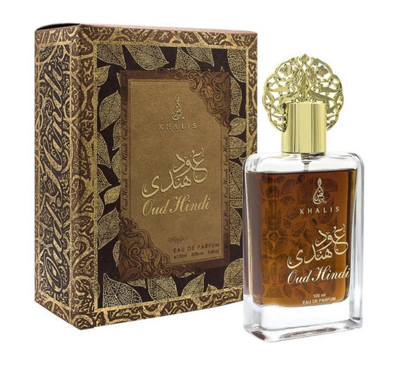 Khalis Oud Hindi 100ml bottle and box