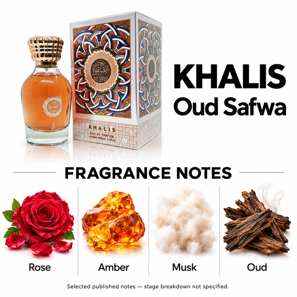 Khalis Oud Safwa fragrance notes