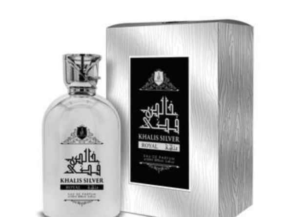 Khalis silver royal bottle and matching packaging