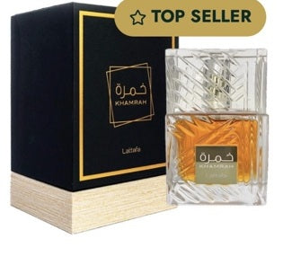 Lattafa Khamrah bottle and box
