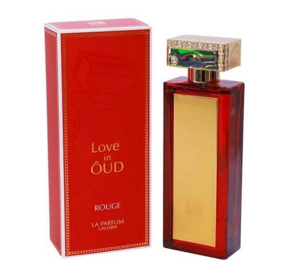 LPG Love in Oud Rouge original bottle and packaging