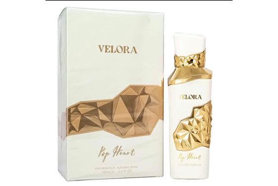 Velora Pop Heart bottle and packaging
